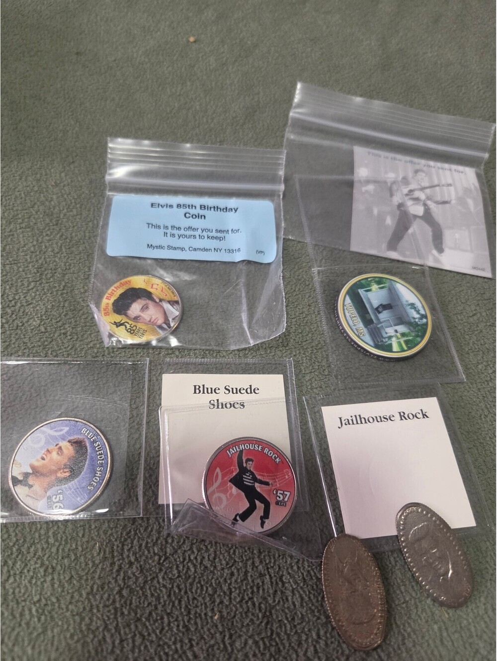 Elvis Presley Collectible Coin Lot 6 Pcs 85th Birthday Jailhouse Rock Tupelo